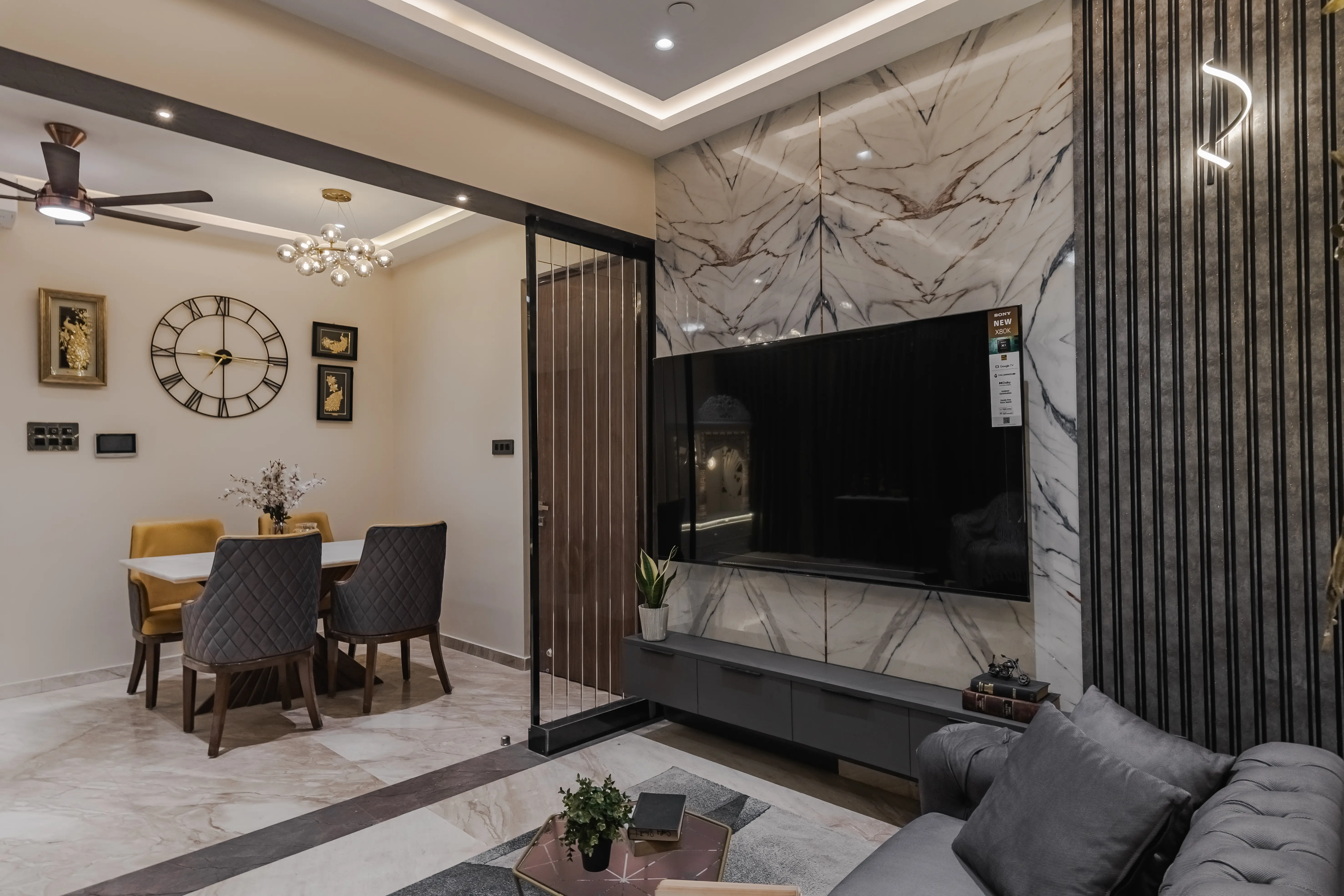 A modern beige color scheme, interior by Archnine Design Studio